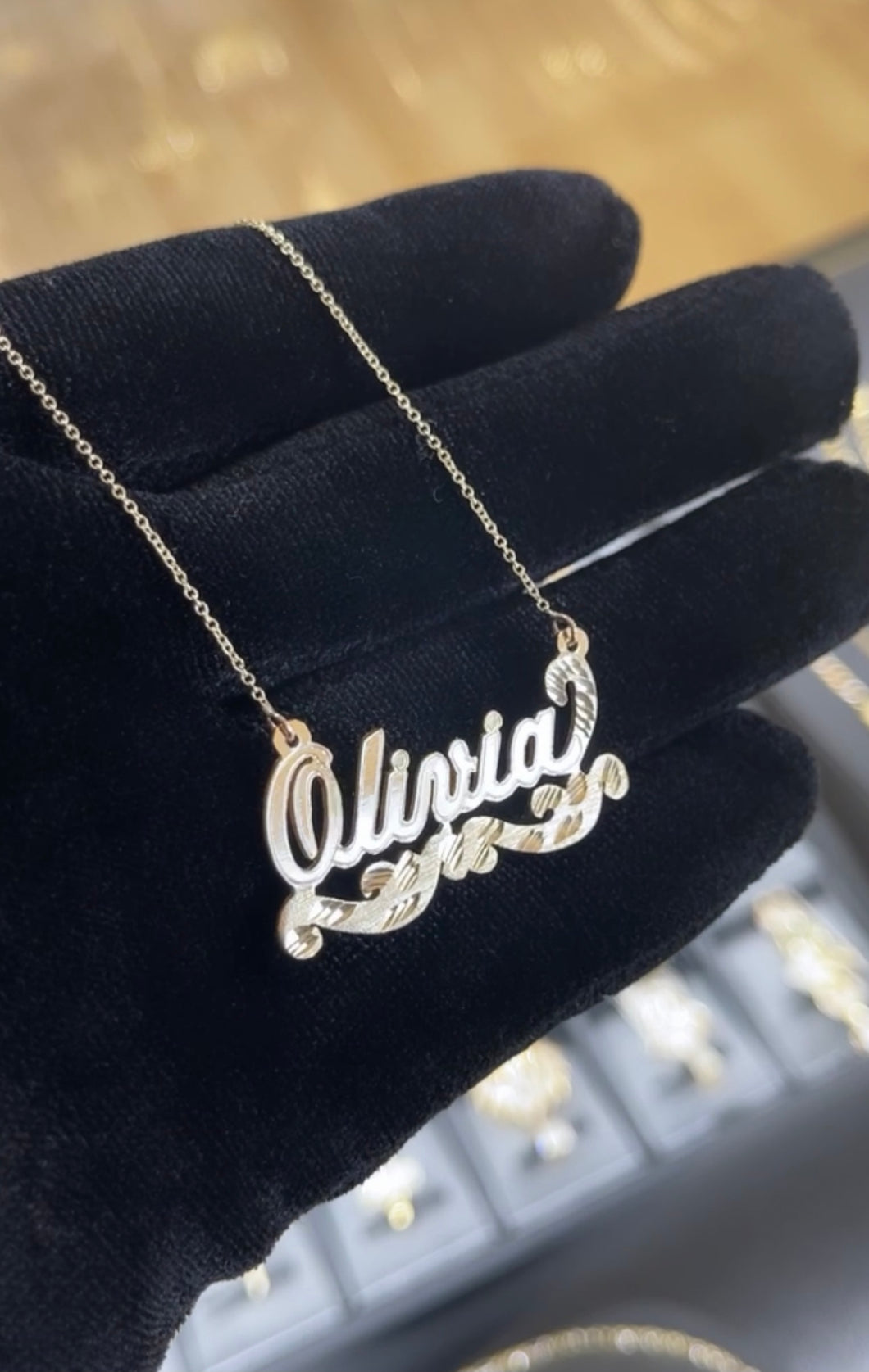 Custom 14kt Gold Name Pendant