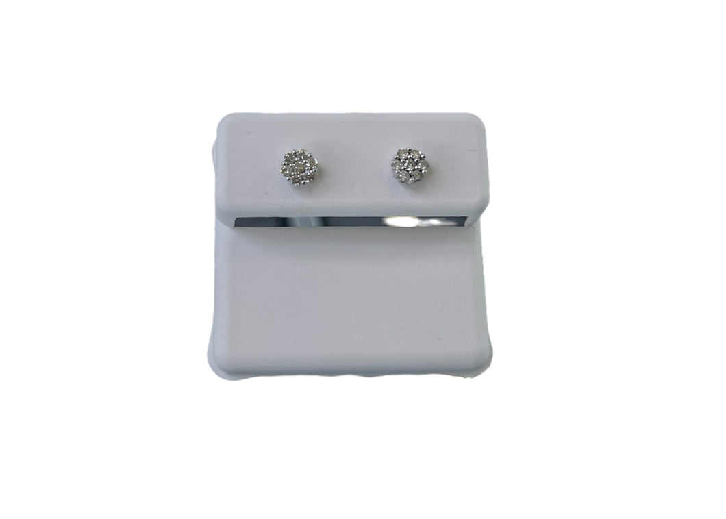 Diamond Earrings .30 Ct 10Kt White gold