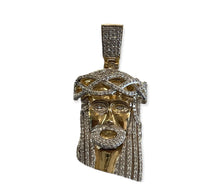 Load image into Gallery viewer, 10kt Gold Diamond Jesus Pendant