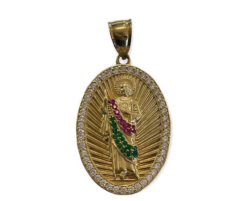 14kt Gold San Judas Pendant