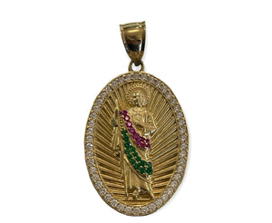 14kt Gold San Judas Pendant